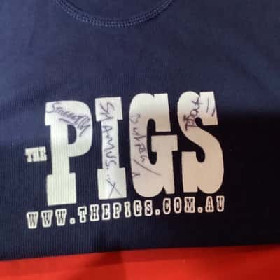 Autographed “The Pigs” Logo Singlet - brand new