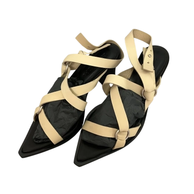 Beau Coops leather heels made in Italy Size 41 Heels Black / Cream 