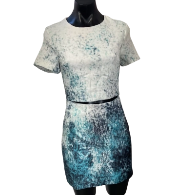 Luvalot Womens  Size 8 Mini Dress Blue / Pattern / White 