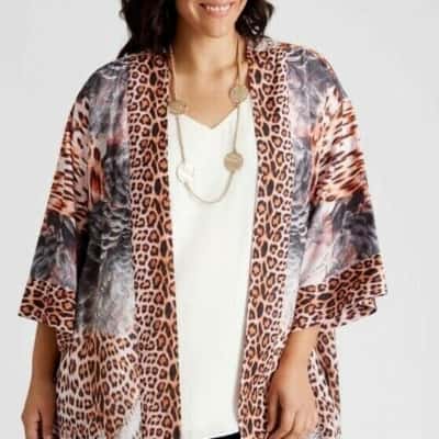 Autograph Womens  Size 14 Animal print Kimono