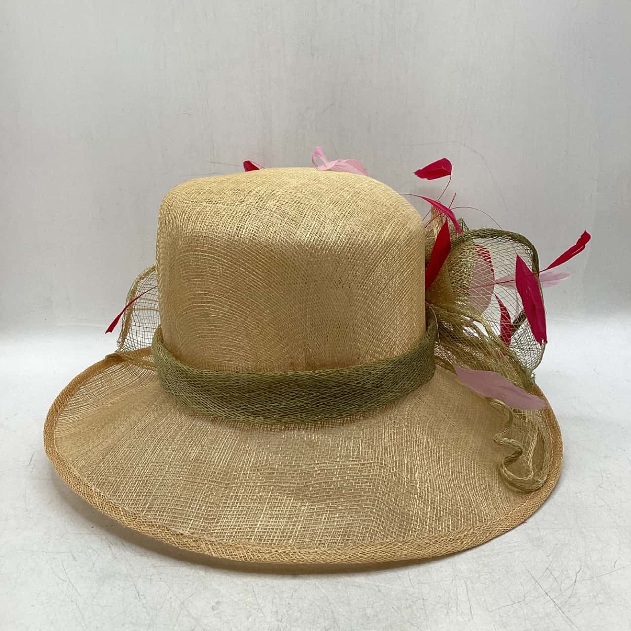 Spring Staw Hat Stunning Womens Spring/ Summer Fashion Straw Hat Highly Decorated Beige