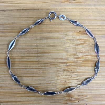 Sterling Silver Pod-Link Bracelet (Stamped 925)