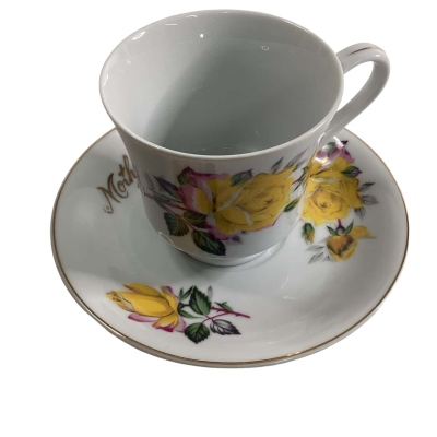 Japanese made Yellow Rose cup & saucer