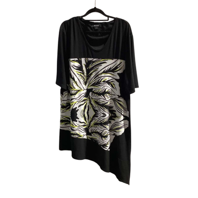 BNWT Emme Womens  Size M Short Sleeve Top Black  RRP$119