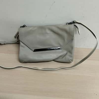 Mimco Womens Grey Leather Handbag GUC