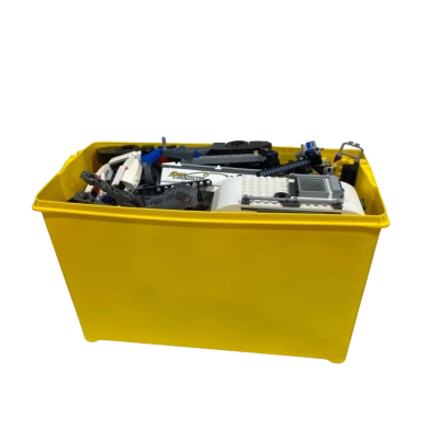2kg Yellow Lego Block Container Of Mixed Technic and Normal Lego 
