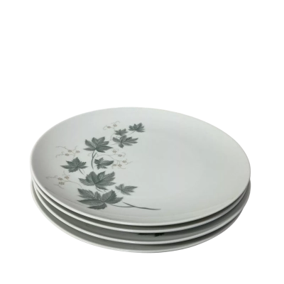 Vintage Noritake Cook 'n Serve "Wild Ivy" Set of 4 Porcelain Dinner Plates