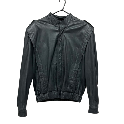  Mens  Size 44 Leather Jacket Grey 