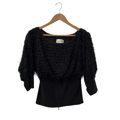Joseph Ribkoff Womens  Size 10 3/4 Sleeve Top Black  