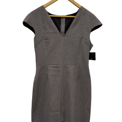 Zara Womens  Size L Midi / Sleeveless Dress  Black  / White 