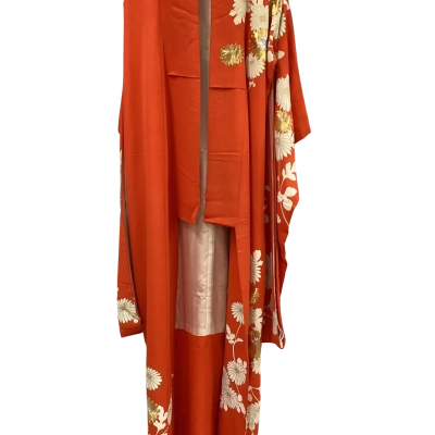  Womens  Kimono Size 0 Wedding Dress Orange 
