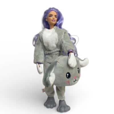 Barbie cutie reveal doll with plush costume