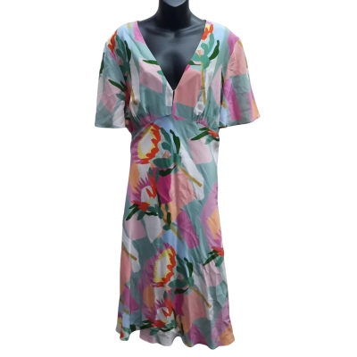 GORMAN 'Protea Sage' Silk Blend Dress in Size 18