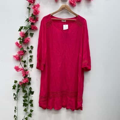 Postie Womens Mini Dress Size 18 Pink  