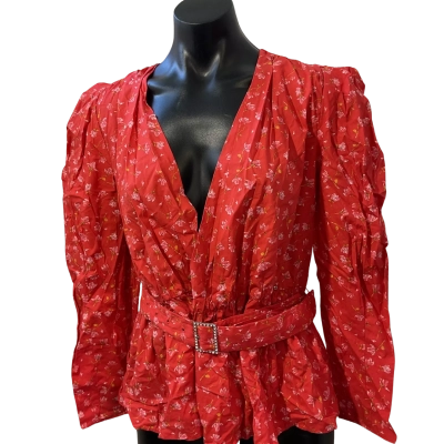 Zara Womens  Size XS Blouse Floral / Orange 