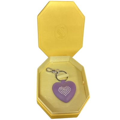 Swarovski Heart Keyring with Crystals Purple 