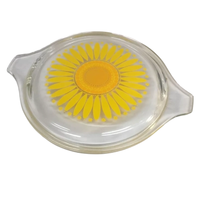 Vintage Replacement Lid 24- 470- cYellow Daisy Design Approx 20 x 16cm