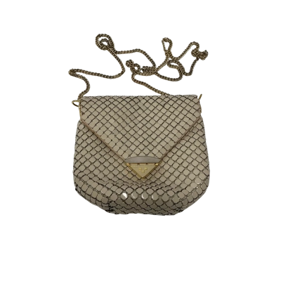  Vintage YASHIMA mesh Clutch Champagne / Cream 
