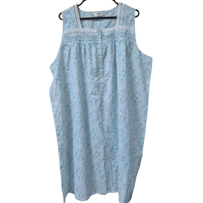  Womens Givoni Sleeveless Nightgown Size XL Blue / Floral Pattern 