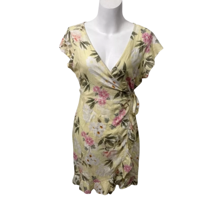 BNWT Just Jeans Yellow Floral Wrap Dress - Size 12 