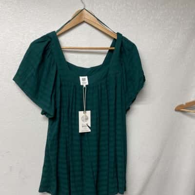 Rivers Womens Size 16 Blouse Teal 