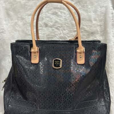 Guess vintage Black/ tan tote bag