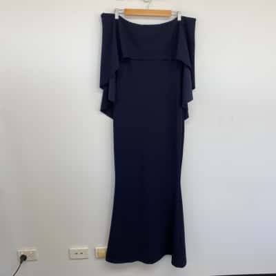 Pasduchas Navy Blue Composure Gown Evening Maxi Dress  Size 12 