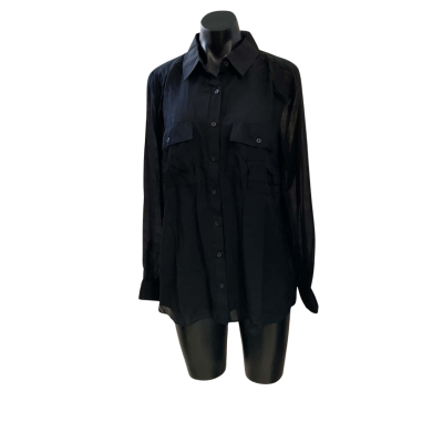 Emerge Womens  Size 16 Long Sleeve Shirt Black  