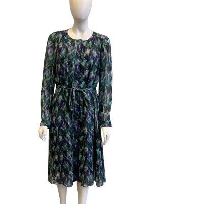 BNWT David Lawrence Women's  Size 14 Long Sleeve Midi Dress Multicoloured 
