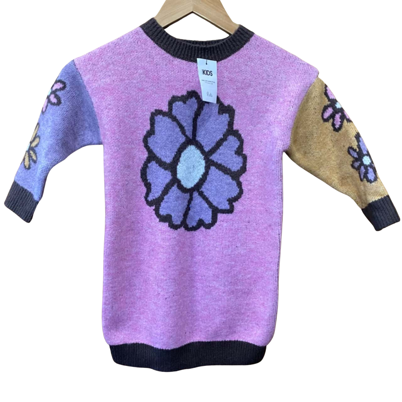 Cotton On Kids Flower Long Sleeve Knit Dress(s)