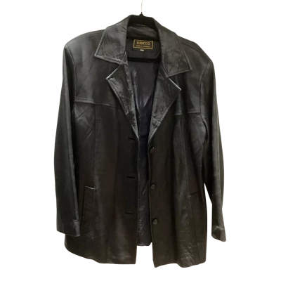 Vintage Siricco Mens Leather Jacket Size M Black  