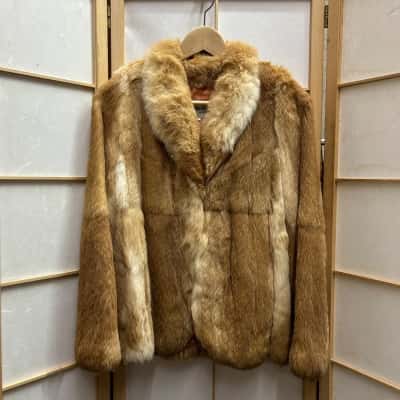  CORNELIUS Fur With Fair Women's  Size 10 1940’s Vintage Fur Jacket / Winter Jacket Brown / White  RRP: $369.00