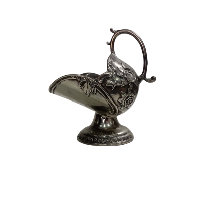 Vintage Silver Plated Zinc Alloy Sugar Scuttle