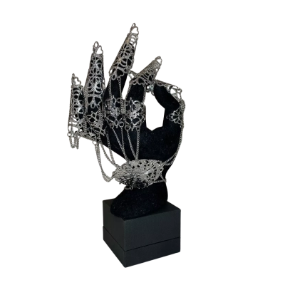 Womens Slave Styled Bracelet Silver Look