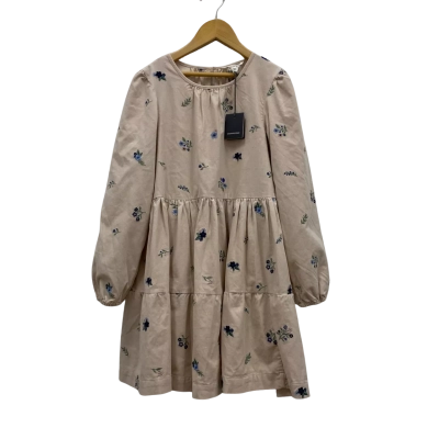 Country Road Kids Corduroy Dress With Embroidery Size 8 Beige RRP$120