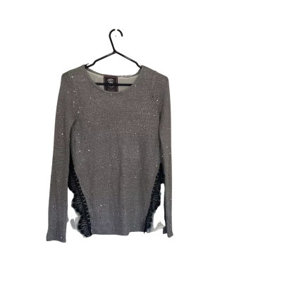 Lipsy London Size 8 Long Sleeve Shirt Black  / Grey / White 