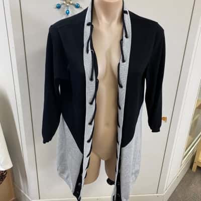 Rockmans Womens  3/4 black cardigan Size M 