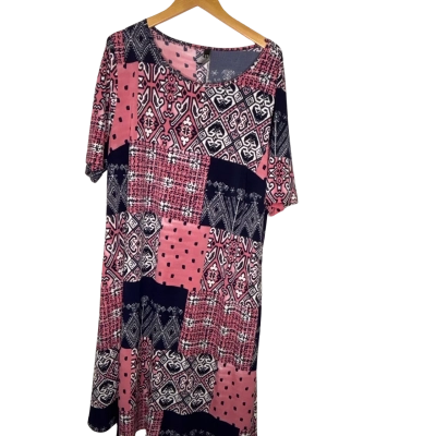 Taking Shape Womens  Size 14 Midi Dress Multicoloured / Pattern 