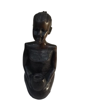 Wooden Woman Figure Approx 18 x 8.5cm