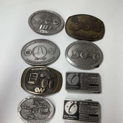 Miner truck belt buckles x8