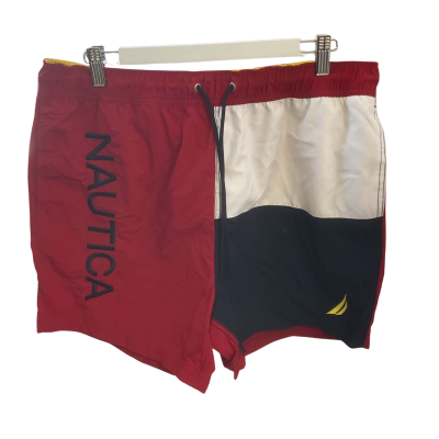 Nautica Mens  Size L Navy Blue / Red / White / Yellow 