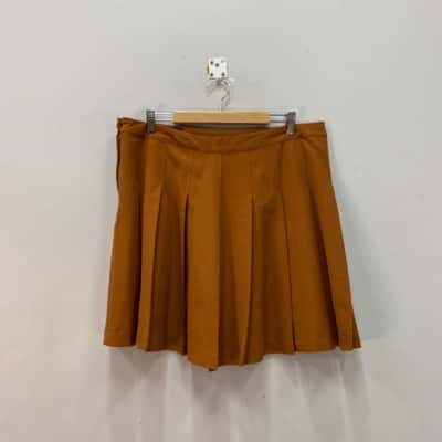 Princess Highway Womens  Size 16 Pleated Skirt Brown 