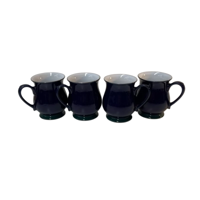 Denby Craftsman’s Mugs x 4. Blue and Green 