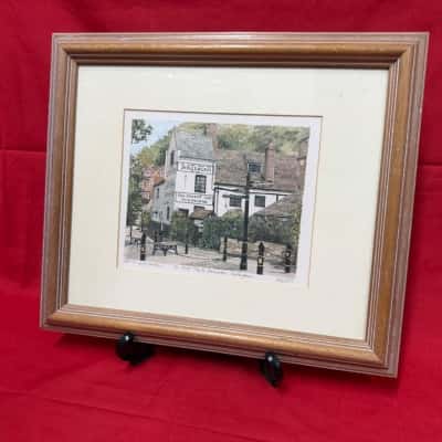 Framed Watercolor Print – "Ye Olde Trip to Jerusalem" Nottingham