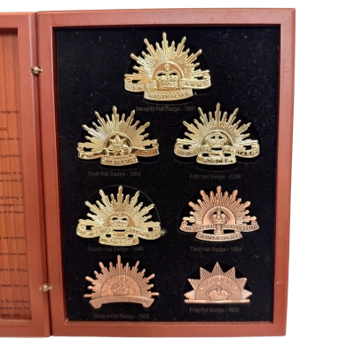 Rising Sun Badge Set. 