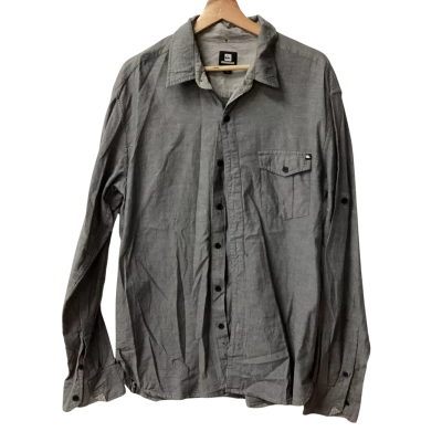 Quicksilver Mens 100% cotton Size L Long Sleeve Shirt B