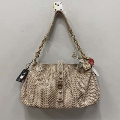 Elite Womens Medium Man made Leather Handbag / Shoulder Bag Animal print 