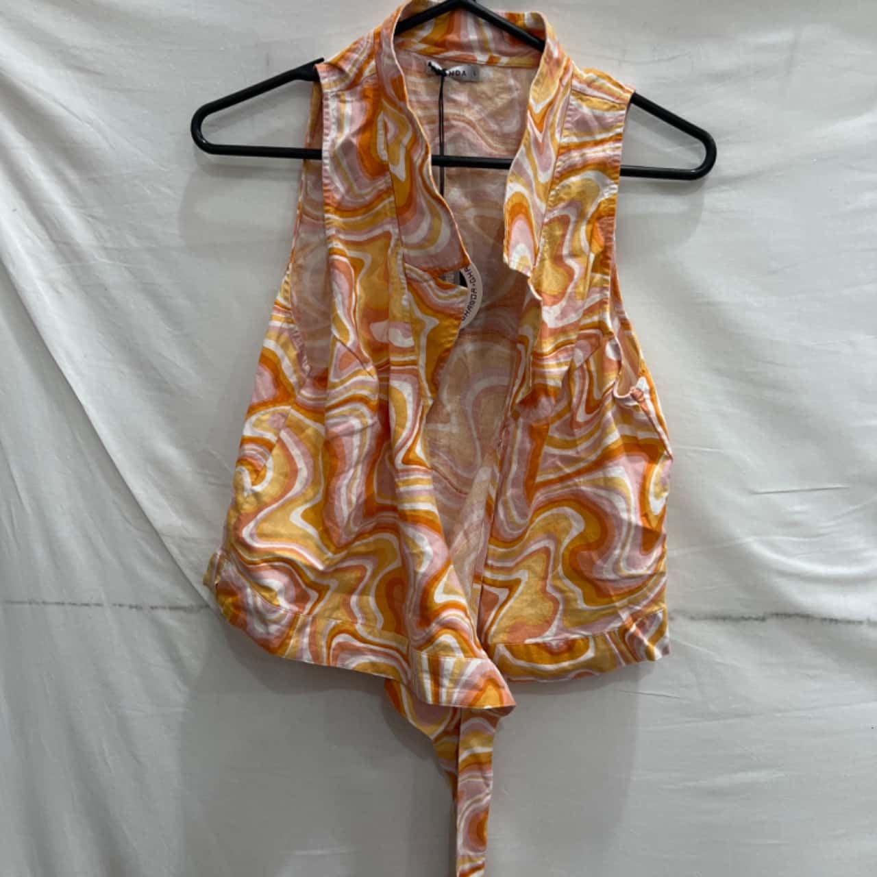 ORANGE SWIRLY TOP