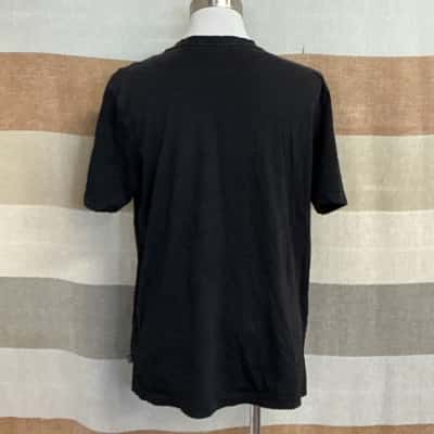 Puma Mens  Size M Short Sleeve T-shirt Black  / Pattern / White 