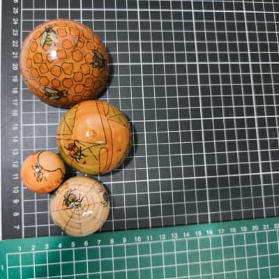 Nesting Balls Vintage Spiders, Bees, Lady Beetles 